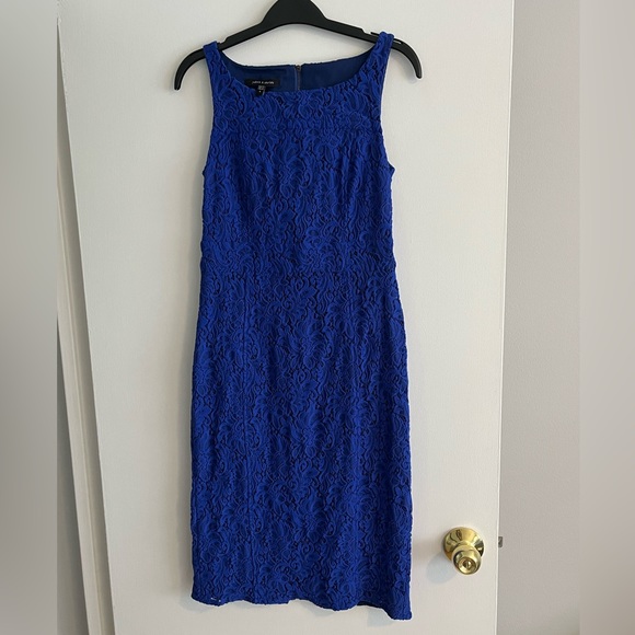 Judith & Charles blue lace dress size 4 - Picture 2 of 8